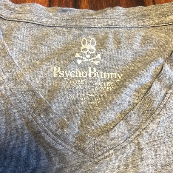 Psycho Bunny Heather grey t shirt. Men S, Women M - Picture 3 of 4